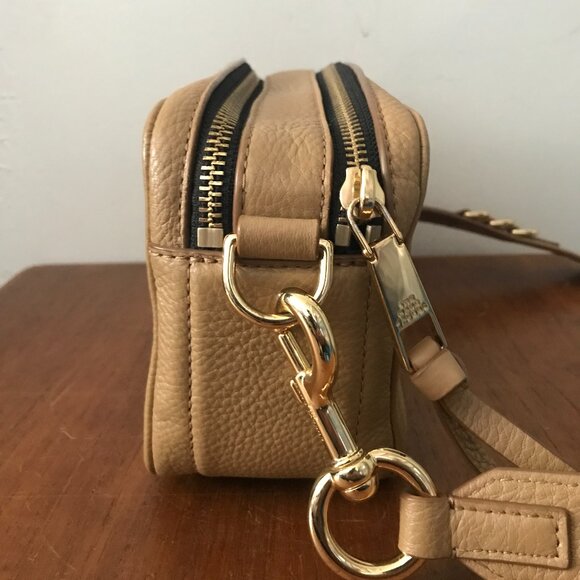 Marc Jacobs The Softshot 21 Crossbody Women's Beige Leather Shoulder Bag - Picture 8 of 14